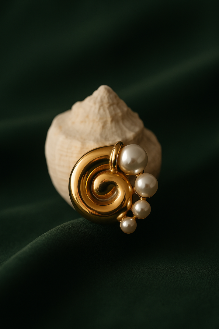 Boucles d'oreilles vintage perles - Plaqué or