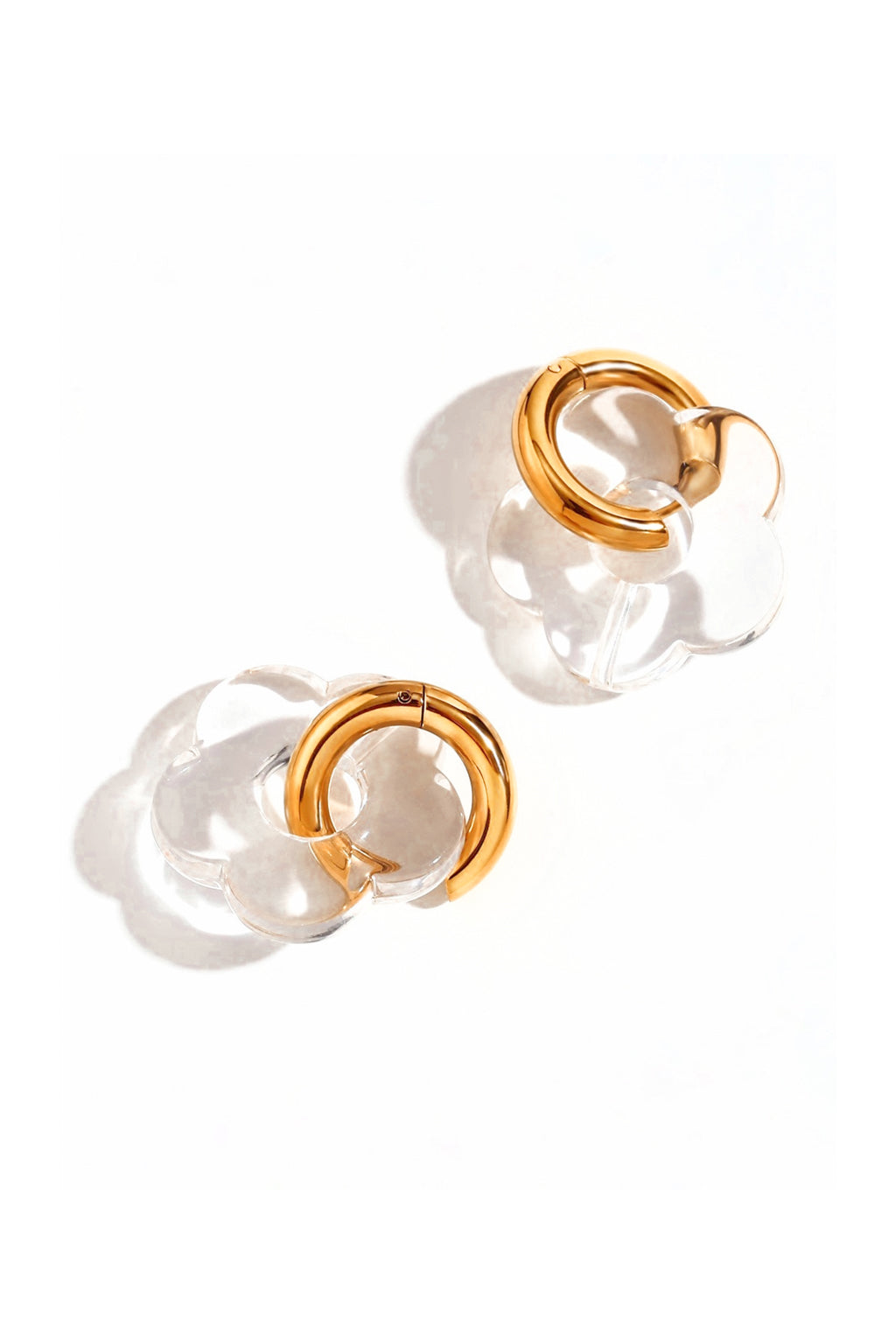 Boucles d'oreilles créoles fleurs