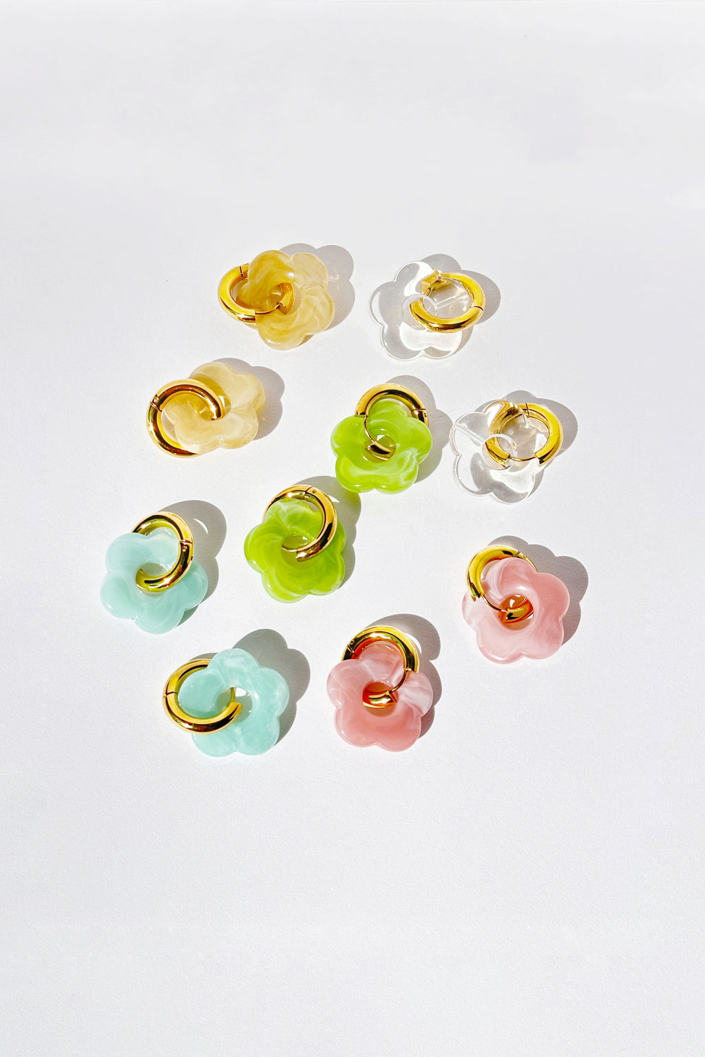 Boucles d'oreilles créoles fleurs