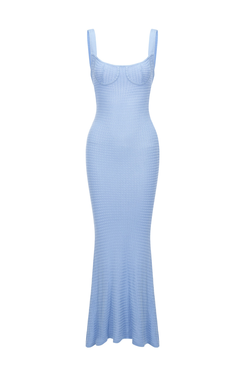 Open-back knit dress - Blue