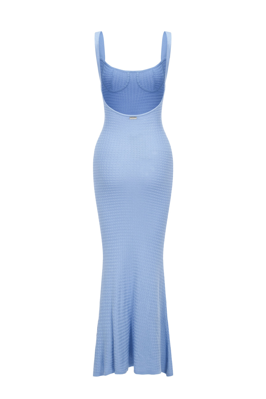 Open-back knit dress - Blue