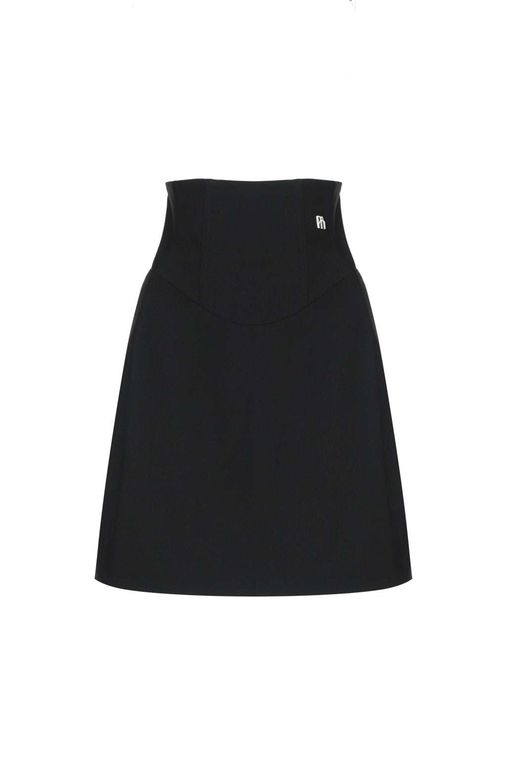 High-waisted miniskirt - black