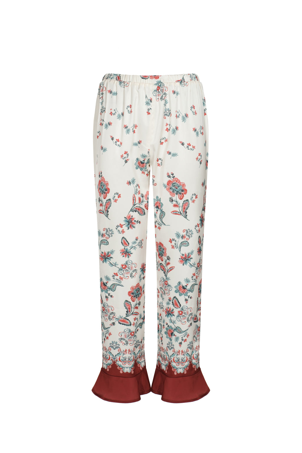 Printed straight-leg pants - vintage flower