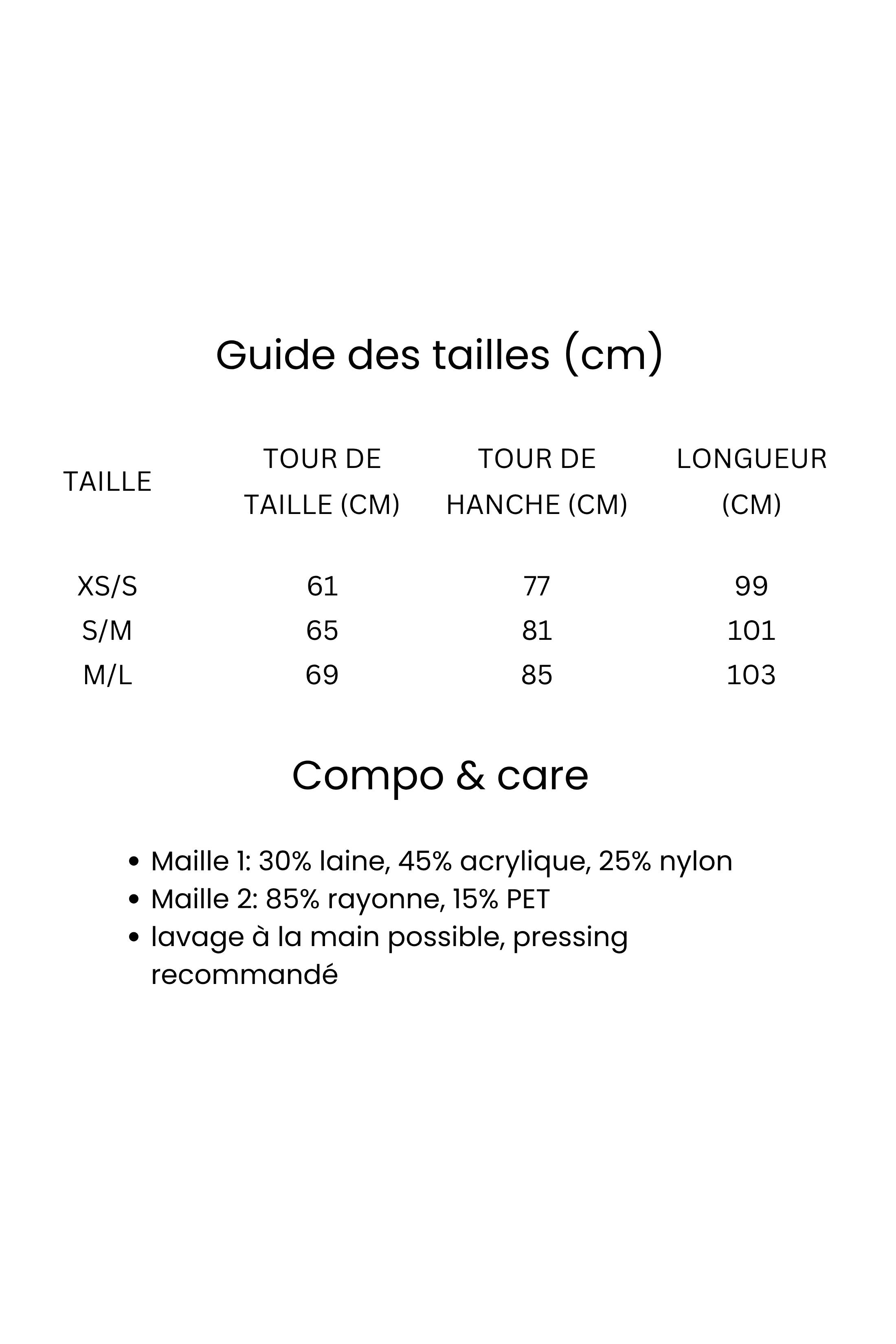 Jupe en maille opaque - noir