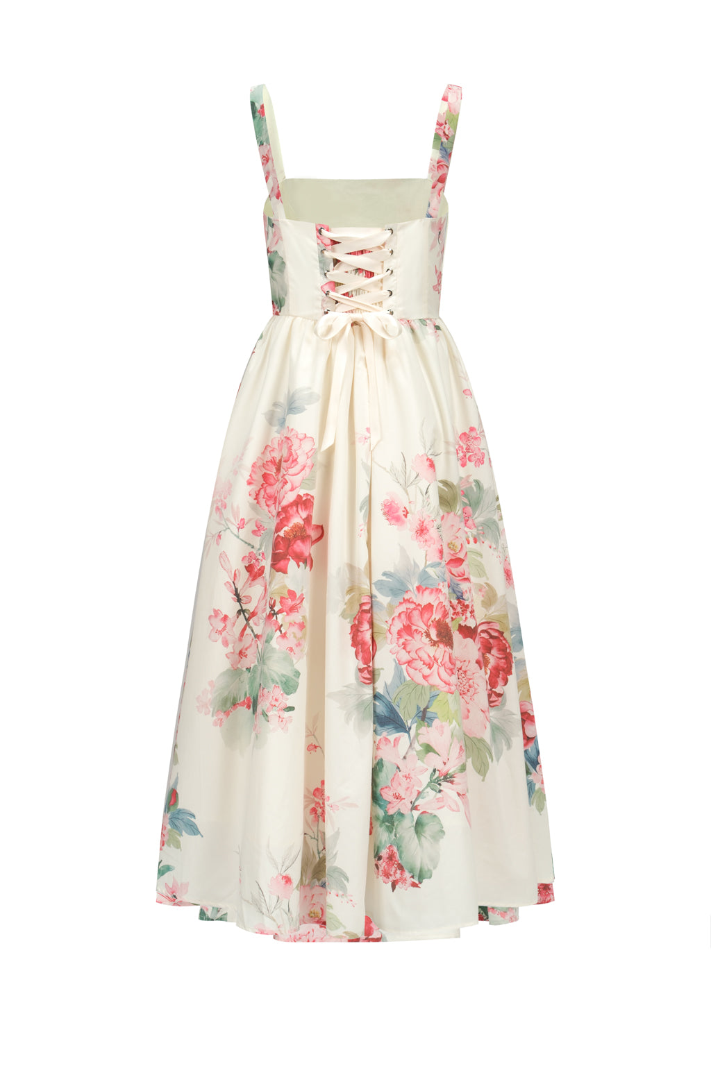 Robe Midi en Coton Mélangé - Pivoine