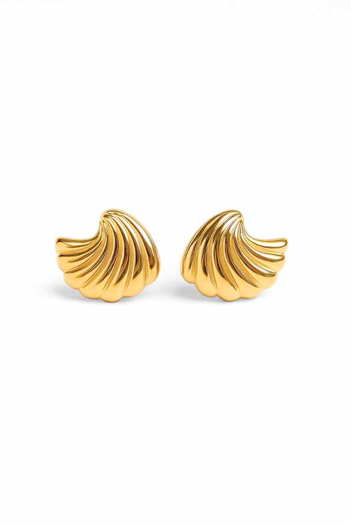Boucles d'oreilles vintage coquillage - Plaqué or