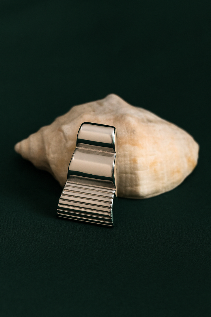 Boucles d'oreilles Pyramide à Marches - Acier