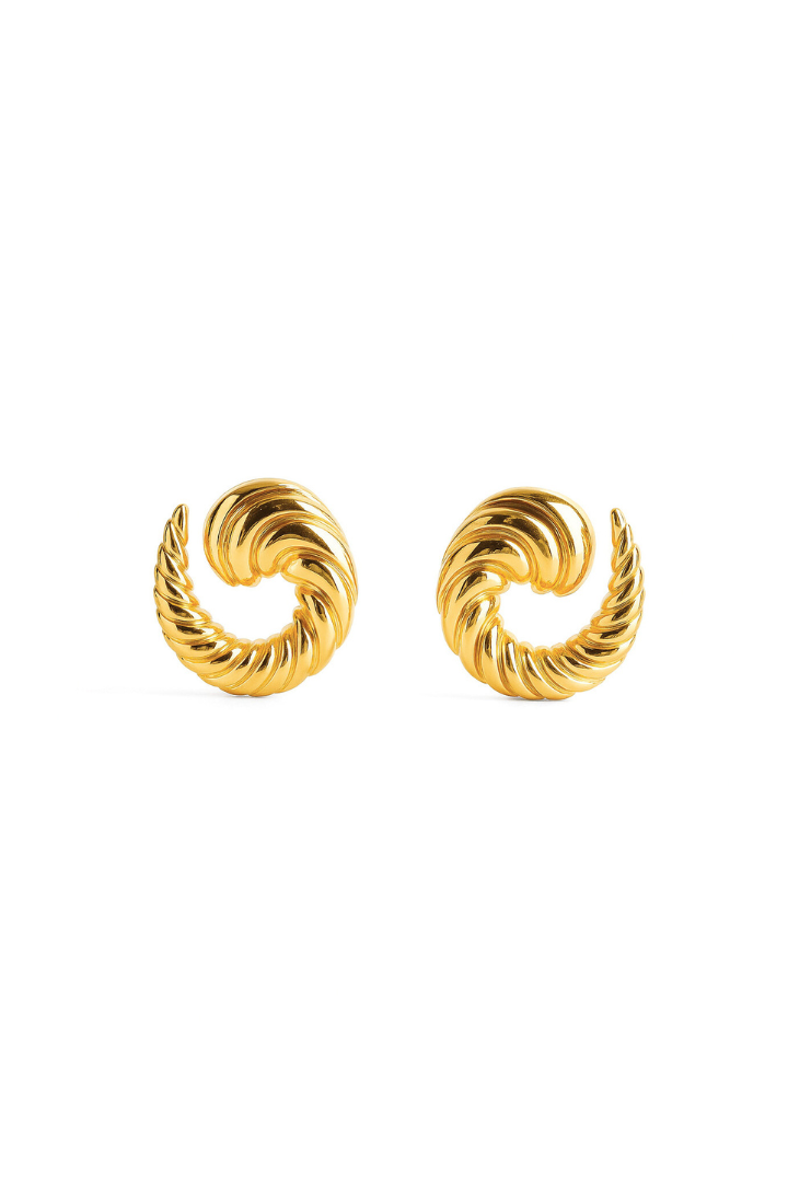 Boucles d'oreilles vintage croissant - Plaqué or