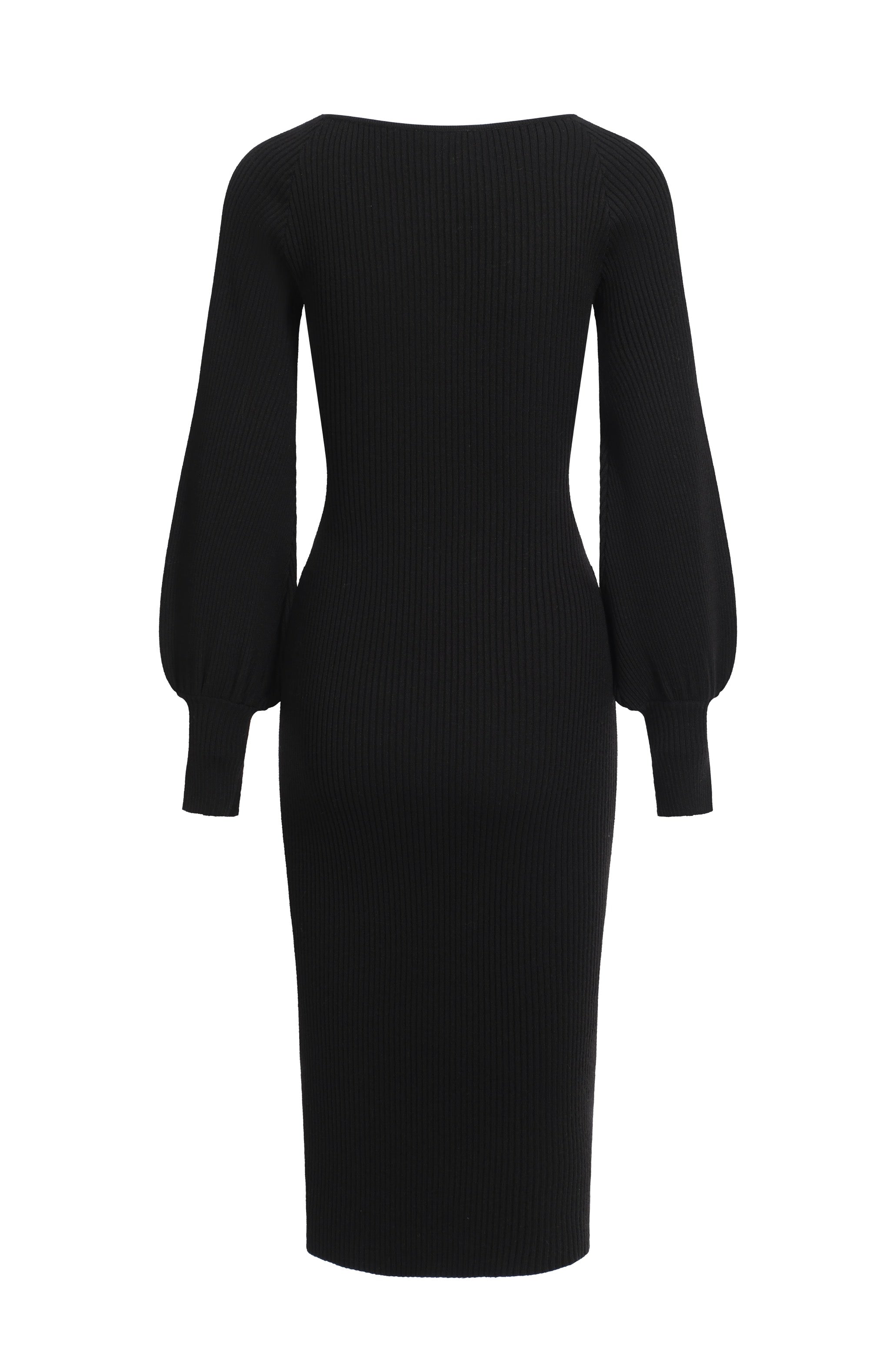 Robe en maille à découpes - noir