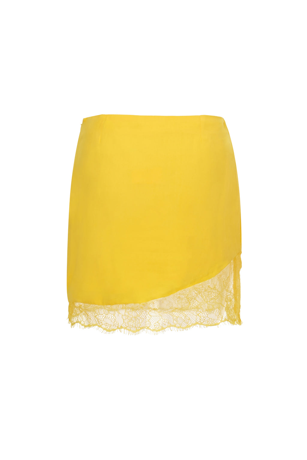 Stretch-jersey Lace-trimmed Mini Skirt Mango